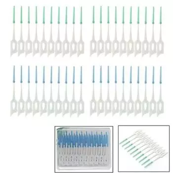 40 мягких зубов с щелями, зубочистка, щетка-массажер для здоровья полости рта