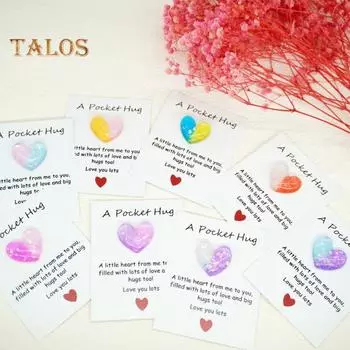 40 наборов карманных открыток-жетонов с сердечками, поздравительных открыток для отношений на расстоянии, памятных открыток для друзей, коллег, семьи 40pcs