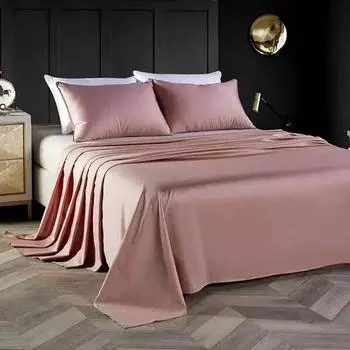 40 однотонная простыня из египетского хлопка 600TC, простая плоская простыня, лучшая простыня премиум-класса, шелковистая, мягкая, дышащая, двойная, королевский размер 160X230cm
