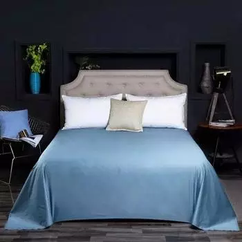 40 однотонных простынь из 100% египетского хлопка, атласное покрывало, длинное штапельное хлопковое наматрасник, белое, фиолетовое, желтое, постельное белье Twin