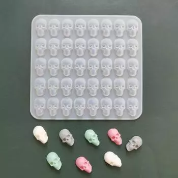 40 отверстий Череп кубик льда силиконовая форма Хэллоуин креативное украшение многоразовый бар вечеринка изготовление льда своими руками конфеты шоколад выпечка синий