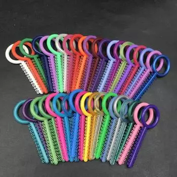 40 палочек/1 пакетик, зубные эластомерные лигатуры, ортодонтические эластичные резинки, кольцо для зубов, уход за полостью рта, ортодонтический кронштейн