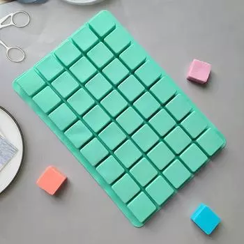 40 ячеек квадратные силиконовые формы для самостоятельного изготовления карамельных конфет шоколадных трюфелей желе формы для льда инструменты для выпечки тортов украшения светло-зеленый