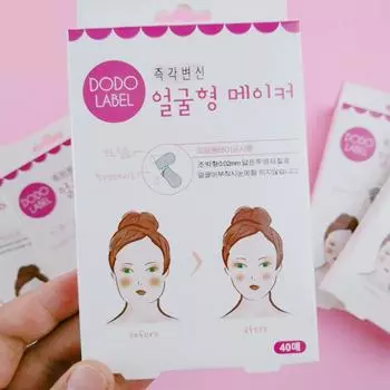 40 шт./10 листов V-образная подтяжка лица, невидимая клейкая лента для макияжа, подтягивающая подбородок, тонкий пластырь, дышащая подтяжка подбородка белый