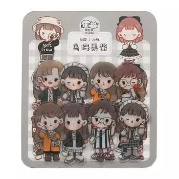 40 шт./10 стилей, милые наклейки для девочек, предметы домашнего обихода, декоративные наклейки, наклейки для девочек, студенческие канцелярские принадлежности, подарки 01