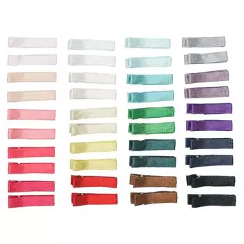 40 шт. 1,8 Полностью обшитые DIY Зажимы-аллигаторы для волос Заколки для тонких волос Младенцы Маленькие девочки Малыши Дети По парам