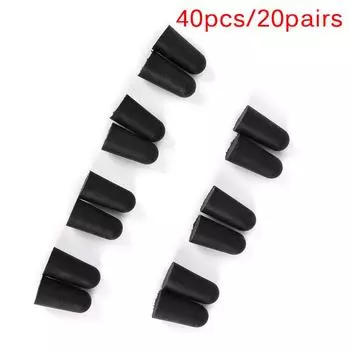 40 шт./20 пар наушников из мягкой пены для путешествий, снижения шума во время сна чёрный