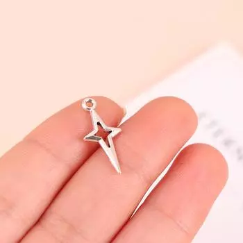 40 шт. 23X10 мм античный серебряный цвет ажурные звездочки подвески для изготовления ювелирных изделий аксессуары своими руками