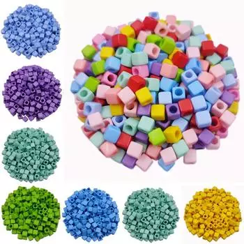 40 шт., 7 мм, изготовление браслетов, квадратные свободные бусины, сделай сам, подвески для изготовления ювелирных изделий, ручные аксессуары, изготовление ожерелий белый