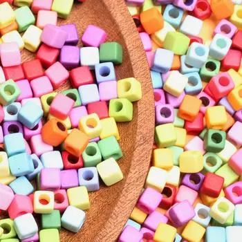 40 шт. 7 мм квадратные свободные бусины для изготовления ювелирных изделий «сделай сам», подвески, ожерелье, браслет, кулон ярких цветов белый