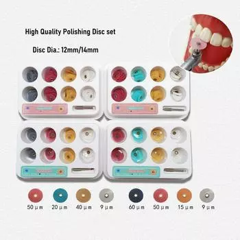 40 шт./80 шт. в упаковке стоматологический оральный смоляной полировальный диск держатель набор высококачественный стоматологический технический комплект финишная система стоматология 1 set A(40pcs) 12mm