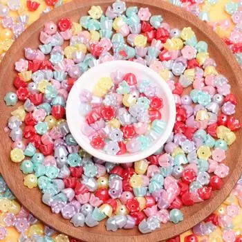 40 шт. 9*6,7 мм акриловые ландыши свободные бусины сосуд модный DIY материал ручной работы для изготовления ювелирных изделий зелёный