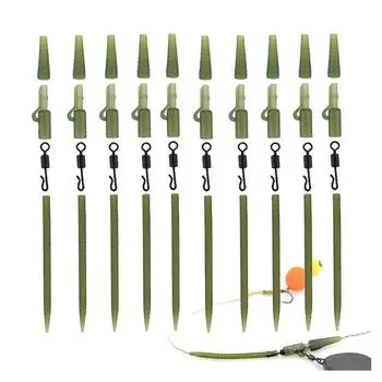 40 шт. Аксессуары для ловли карпа, зажим для поводка, быстрая замена, поворотный хвост, резиновые, нескользящие рукава для карповых снастей, грубые рыболовные снасти