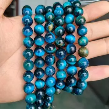 40 шт., бусины из натурального камня, синий тигровый глаз, агат, бирюза, розовый кварц, лазурит, нефрит, опал, круглые свободные бусины для изготовления ювелирных изделий, браслет «сделай сам», 4 мм blue Howlite