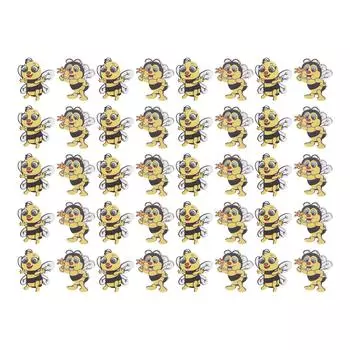 40 шт. деревянные пуговицы в виде пчелы, мультяшные декоративные украшения для шитья, вязания, скрапбукинга