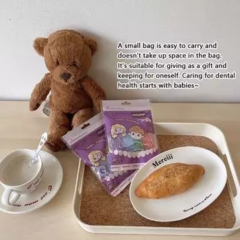 40 шт. детская зубная нить с изображением животных одноразовая ультратонкая зубочистка шелковая палочка милый мультяшный оральный межзубный очистка onesize