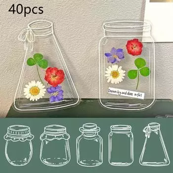 40 шт. DIY Прозрачные закладки для сухих цветов (Засушенные цветы исключены)