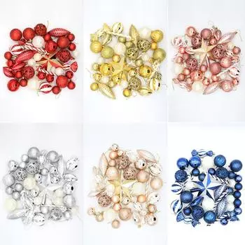 40 шт. гальванических шариков, елочных украшений, пластиковых новогодних подарков, рождественских подарков, коробок, подвесок, поделок своими руками, окрашенных золотой