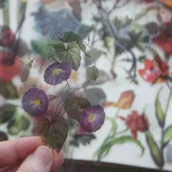 40 шт., картина маслом, цветочный стиль, прозрачная наклейка для скрапбукинга, сделай сам, подарочная упаковочная этикетка, бирка для украшения подарка