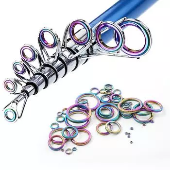 40 шт. керамические направляющие кольца для удочки, комплект для ремонта, комплект для замены ушей для удочки разноцветный