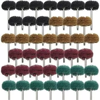 40 шт./компл. чистящих подушечек, комплект полировальных кругов, 1-дюймовый шлифовальный круг, удобный, практичный