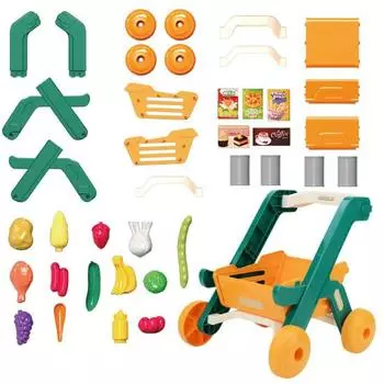 40 шт./компл., детская тележка для покупок в супермаркете, набор игрушек, интерактивный игровой домик, игрушки, навыки общения