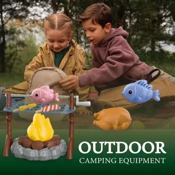 40 шт./компл., игрушка для костра, для игрушек, для дома и улицы, для детей, для кемпинга, барбекю, пикника, для приготовления пищи, игровой набор, ролевые игрушки для малышей 1 Set