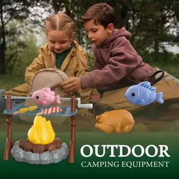 40 шт./компл., игрушка для костра, еда, для дома и улицы, детский симулятор, кемпинг, барбекю, пикник, кулинария, аксессуары, игровой набор