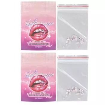 40 шт. комплект из блестящих модных хрустальных украшений для зубов, набор из блестящих хрустальных украшений для вечеринки и фестиваля