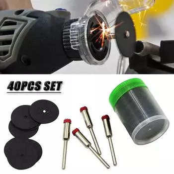 40 шт./комплект шлифовальных кругов черного и серебристого цвета для шлифования/резки, замена