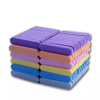 40 шт., красочные шлифовальные пилочки для ногтей, насадки для педикюра и маникюра, губка, шлифовальные шлифовальные пилочки синий