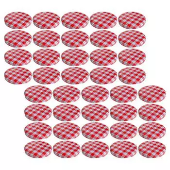 40 шт. Крышки для банок Мейсона, металлические, стеклянные, крышки для варенья, обычные, с широким горлом, для консервирования