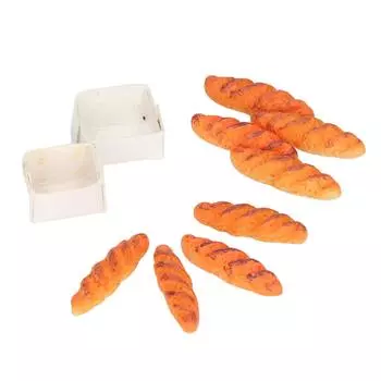 40 шт. кукольный домик миниатюрный хлеб высокая имитация безопасный смоляной материал кукольный домик хлеб с 10 основаниями