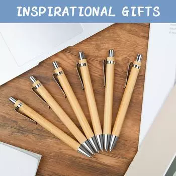 40 шт./лот шариковая ручка из бамбукового дерева с наконечником 1,0 мм для офиса, школы, канцелярских принадлежностей, для бизнеса, подписи 40Pcs чёрный