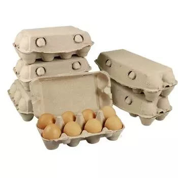 40 шт. лоток для яиц, бумажная целлюлоза, противоударный дизайн, объем 6/8/10/12/15 шт., натуральные картонные коробки для яиц, многоразовые, экологически чистые, штабелируемые