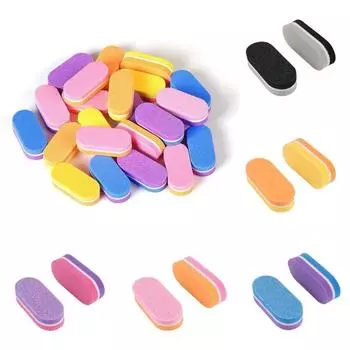 40 шт. Маленький размер Маникюрный педикюрный инструмент Овальная форма Инструменты для подпиливания ногтей Пилка для полировки ногтей Полировка styleE