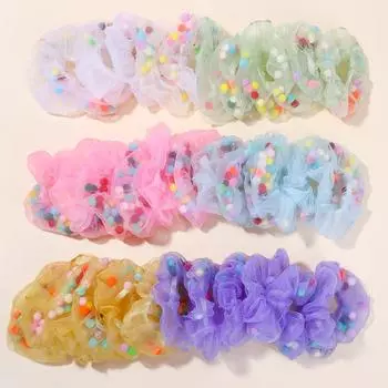 40 шт. Милые эластичные резинки для волос для женщин, девушек, корейские резинки для волос цвета конфет, резинки-скранчи для хвостиков, случайный цвет, аксессуары для волос