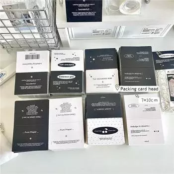 40 шт. модная черно-белая расширенная простая карточка с изображением головы Kpop Idol 3 дюйма упаковка для фотокарточек DIY декоративная бумага английская карточка бирка