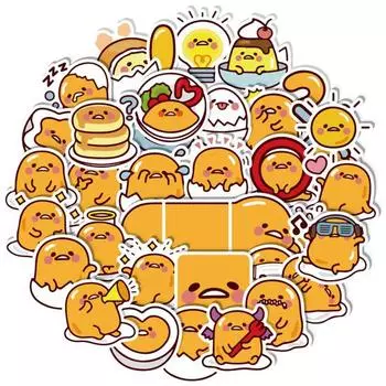 40 шт., мультяшная наклейка, сильная липкость, самоклеящаяся водостойкая ПВХ, милая наклейка с ленивым яйцом, детская наклейка на бутылку «сделай сам», граффити, подарок для детей