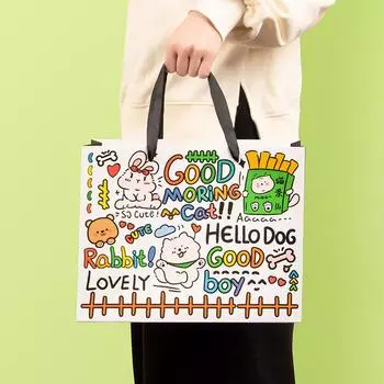 40 шт. мультяшный граффити подарочный пакет упаковка для подарка на день рождения большая вместительная подарочная сумка креативная сумка для покупок