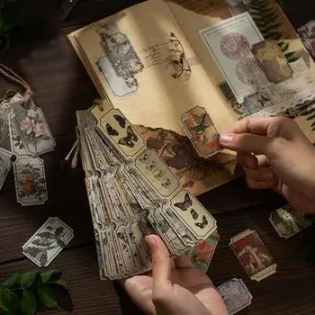 40 шт. Наклейки для справочников, водонепроницаемые, виниловые, для самостоятельного изготовления, легко наклеиваются, нежные, для записей, для журнала, для мультяшных школьных принадлежностей Leaf