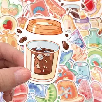 40 шт., наклейки в стиле граффити, милые наклейки для ноутбука, напитков, животных, декоративные водонепроницаемые ПВХ, наклейки для десерта, чемодан, чехол для телефона, сделай сам