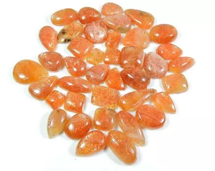 40 шт. натуральный солнечный камень необработанный 08-18 мм микс драгоценных камней кабошон объятия драгоценный камень RQ-647