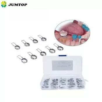 40 шт. ортодонтические фиксаторы молярного пространства, брекеты для детей, размеры от 2 до 32 # до 41 # серебряный