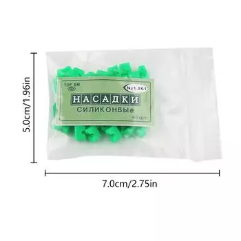 40 шт./пакет стоматологические силиконовые клинья дополнительные клинья резиновые дельта-кольца зубцы стоматологические материалы стоматологические инструменты зелёный