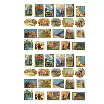 40 шт. Почтовые марки наклейки художественные ремесла декоративные винтажные почтовые марки наклейки набор для ноутбука