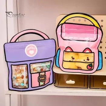 40 шт. подарочных пакетов для вечеринок с ручкой, застежкой-молнией, яркий цвет, милый дизайн рюкзака, многоразовые пакеты для подарков на день рождения 40pcs