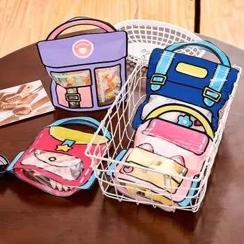 40 шт. подарочных пакетов для вечеринок с ручкой, застежкой-молнией, яркий цвет, милый дизайн рюкзака, многоразовые пакеты для подарков на день рождения 40pcs