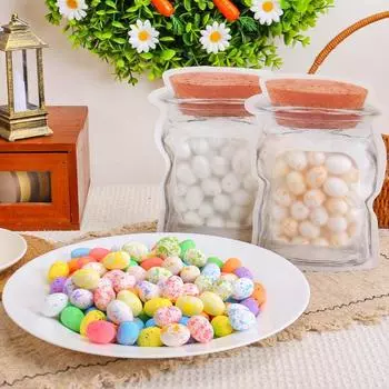 40 шт. поддельных пасхальных яиц, самодельные пенопластовые цветные яйца, наполнители для пасхальных корзин, поддельные пестрые яйца для пасхальных венков, шляп, декора D