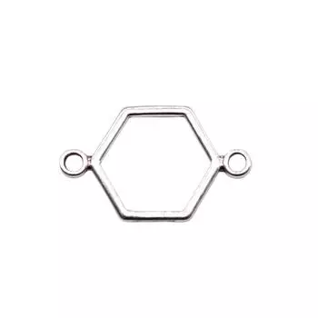 40 шт., подвески в виде сотового соединителя, подвески, античное серебро, цвет цинкового сплава, 19X13 мм